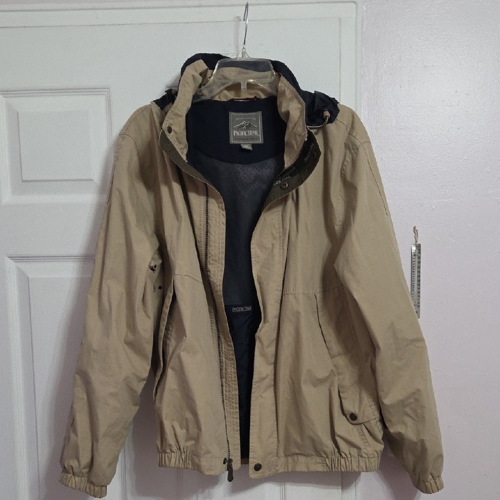 Pacific Trail Beige Windbreaker Jacket for Men